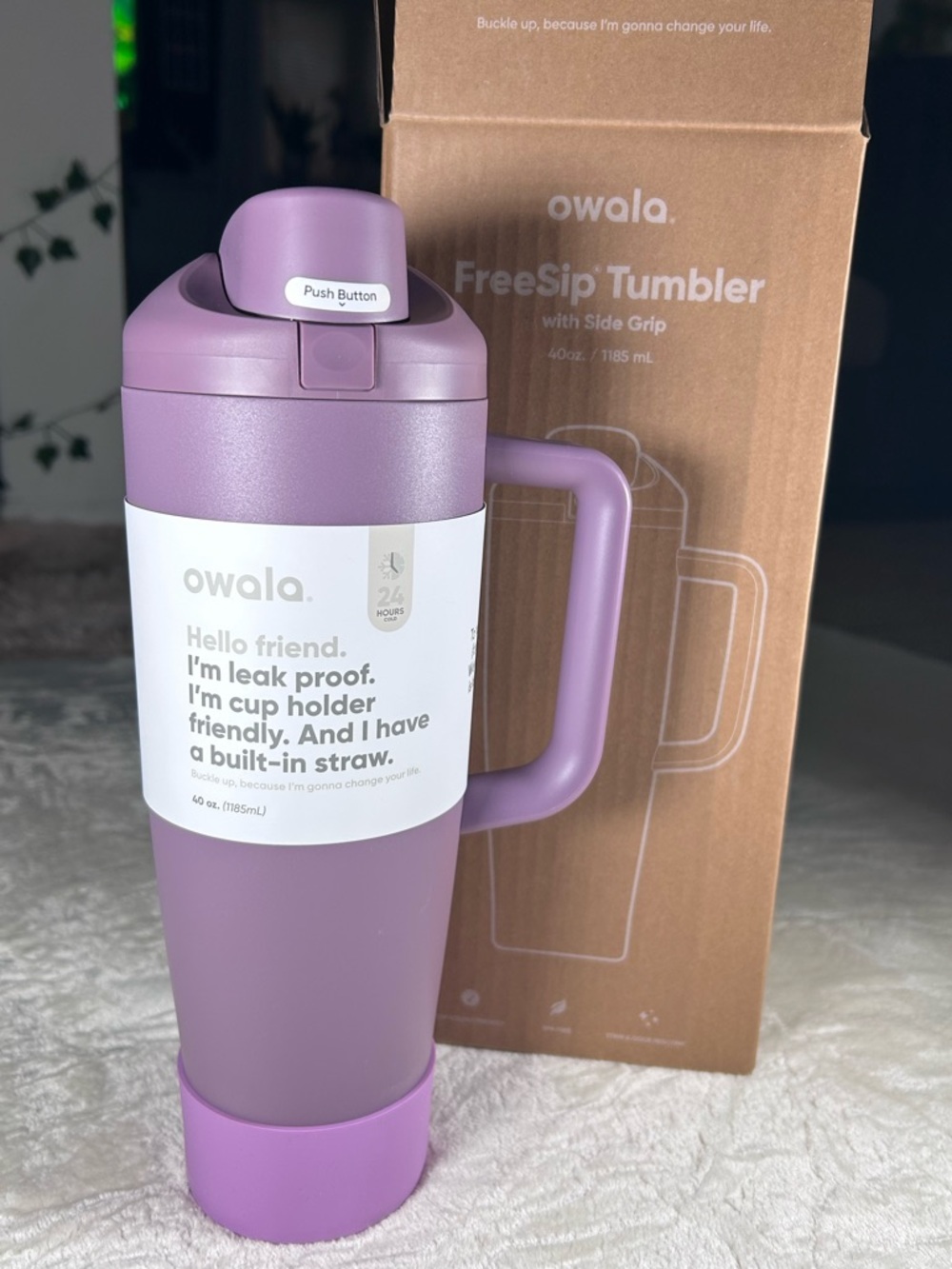 NEW Owala 40 oz. -SPRING REVIVAL- *limited ed* FreeSip Tumbler with Side Grip